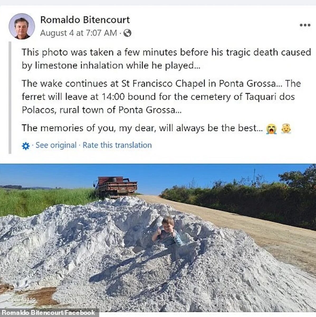 Gioca nella sabbia tossica e muore