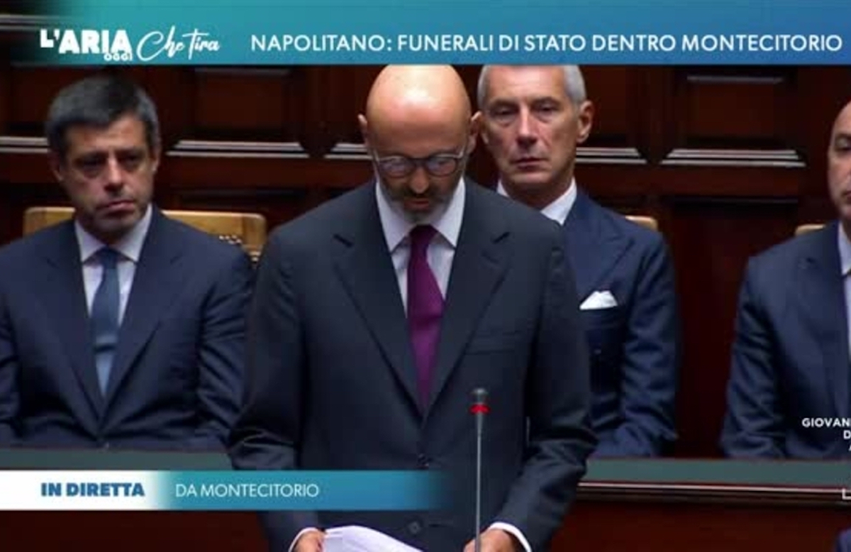 Fuenrale Giorgio Napolitano, la prima volta a Montecitorio