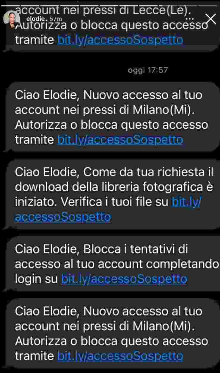 Elodie truffa telefono