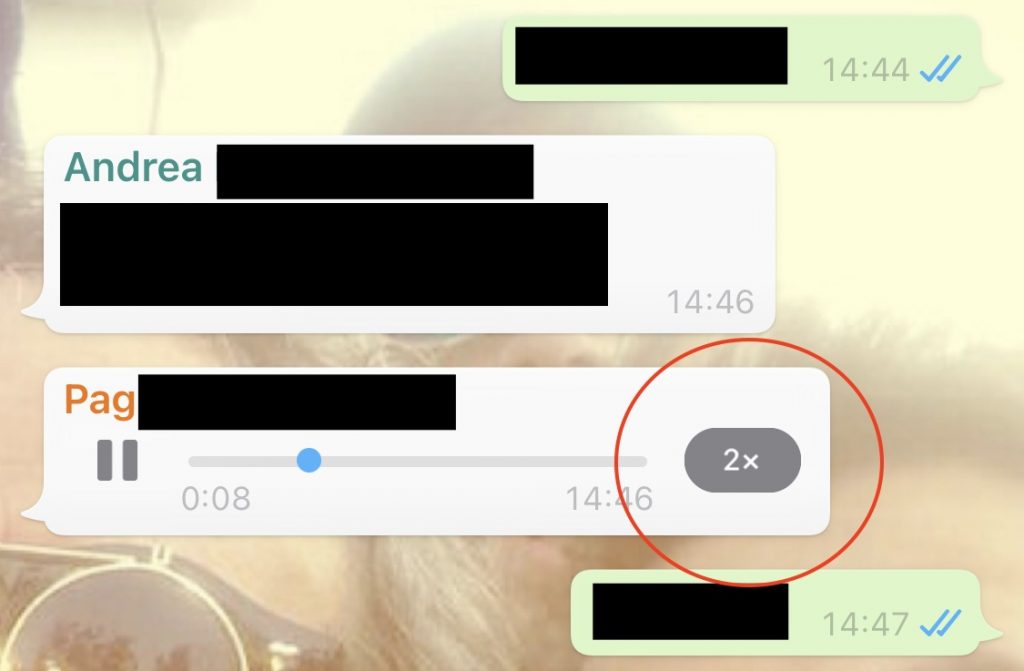 whatsapp audio x2