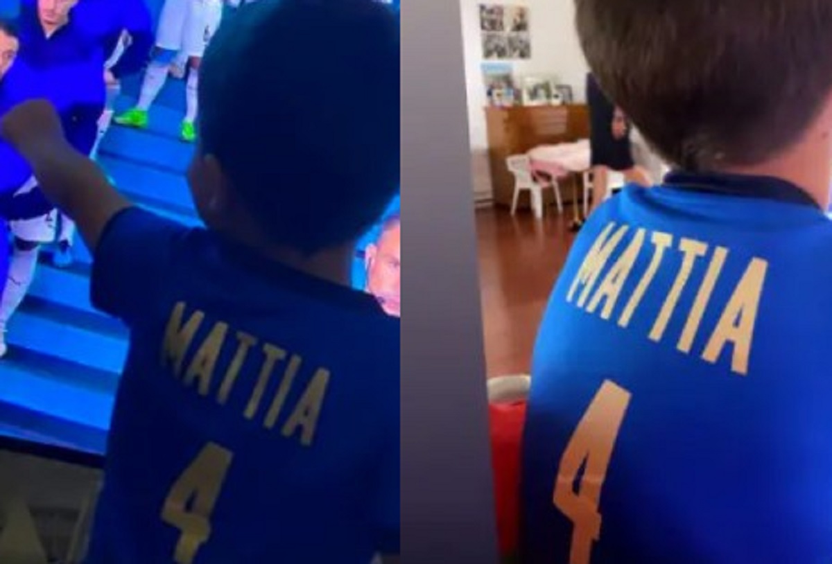 Leonardo Spinazzola famiglia Mattia figlio Euro 2021 Italia-Belgio