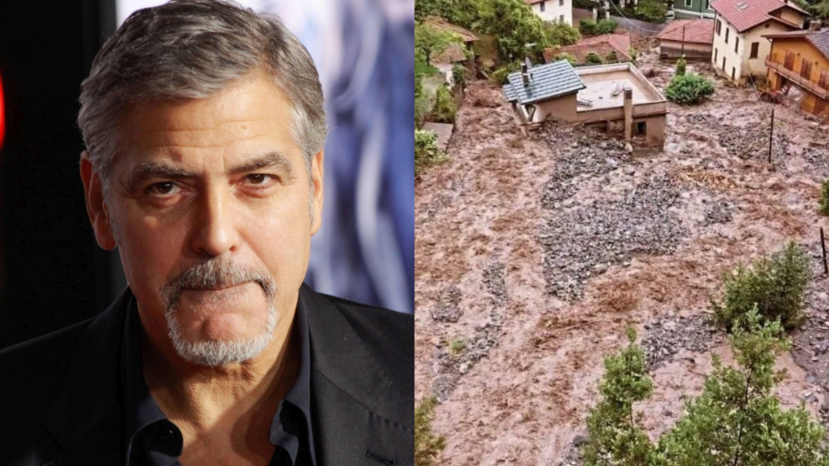 George Clooney, il maltempo a Como è devastante