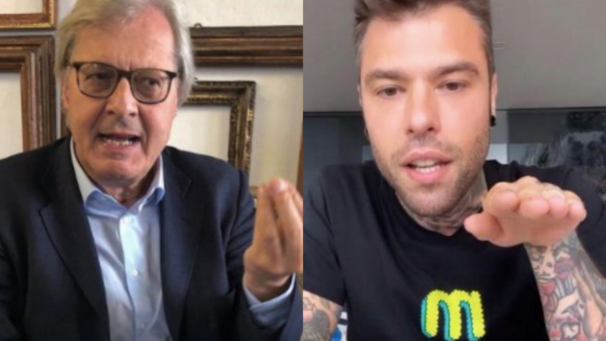 Fedez e Vittorio Sgarbi pipì Chiara Ferragni