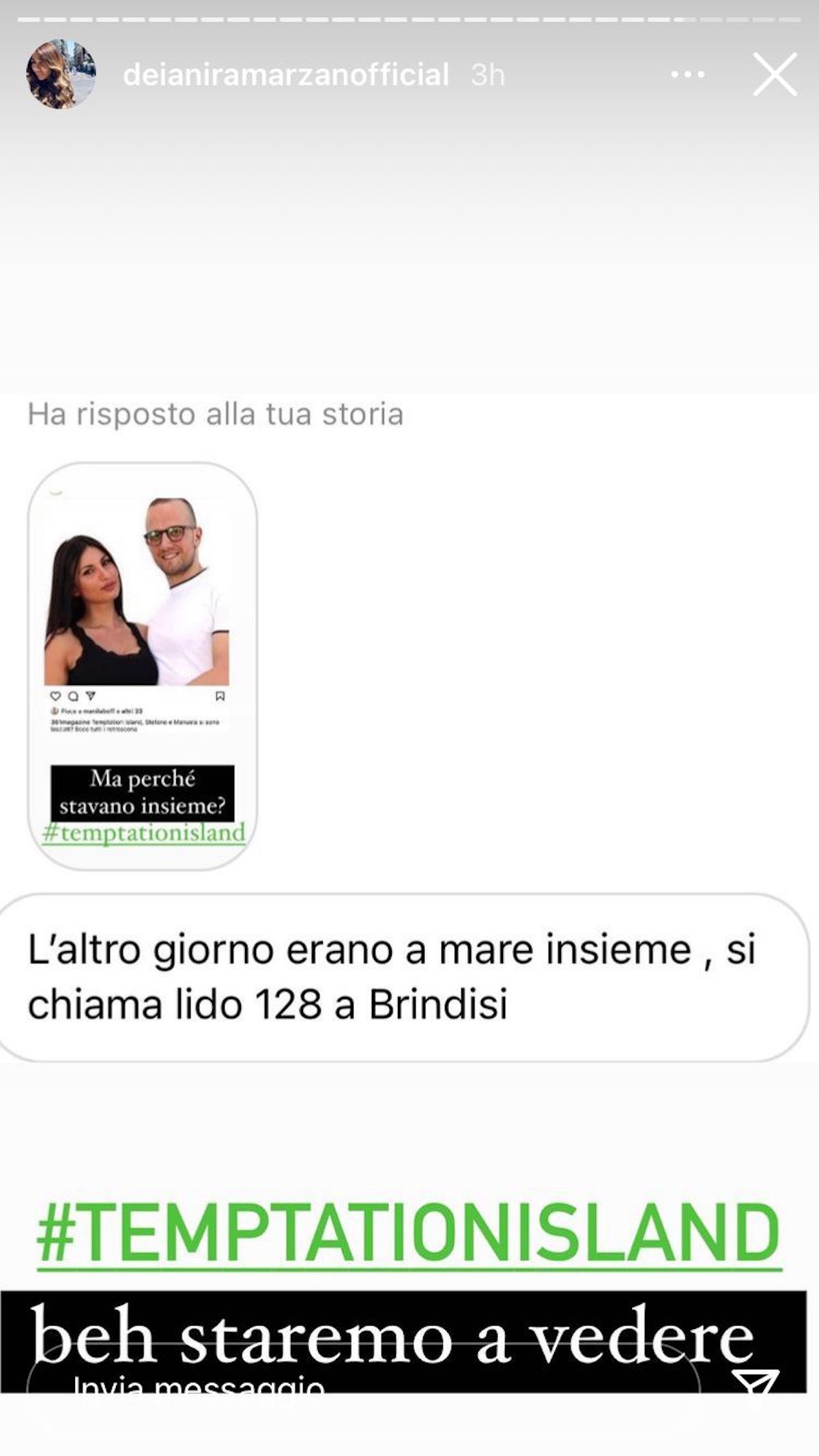 manuela stefano temptation island insieme