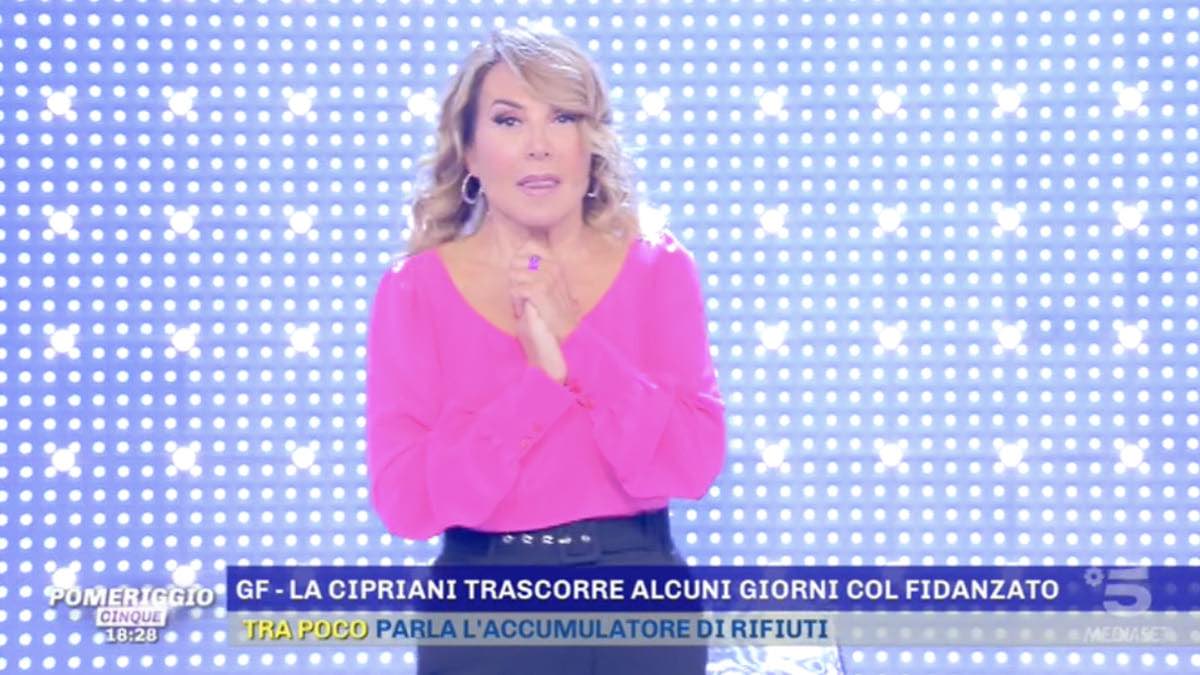 Barbara D'Urso Pomeriggio Cinque Francesca Cipriani