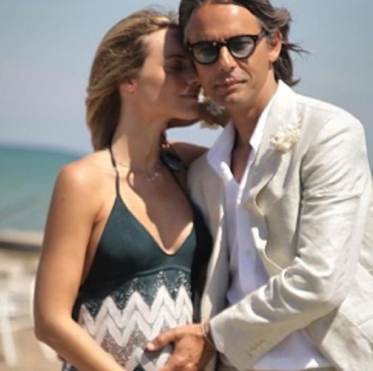 Filippo Inzaghi Angela Robusti fiocco azzurro figlio Edoardo