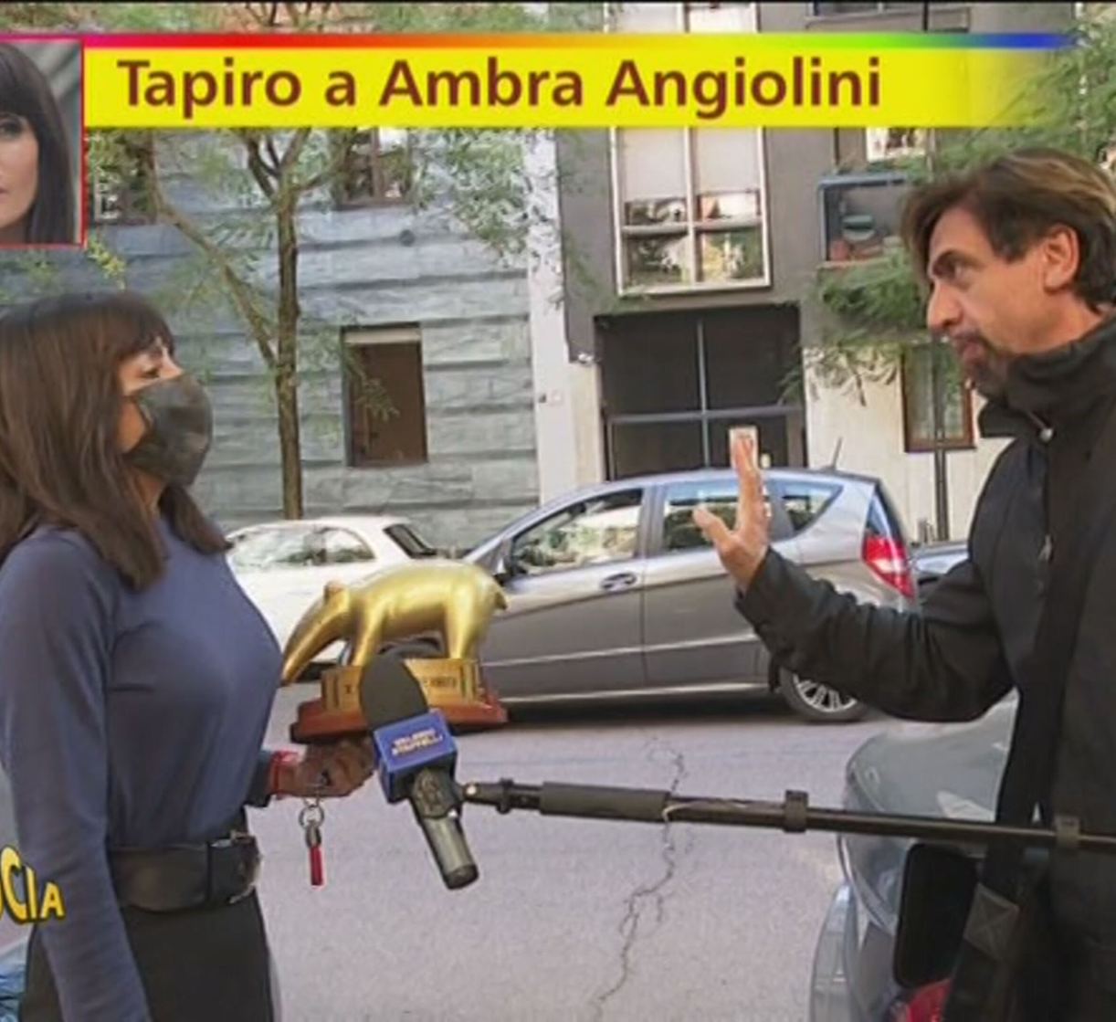 Ambra Angiolini tapiro imbarazzo