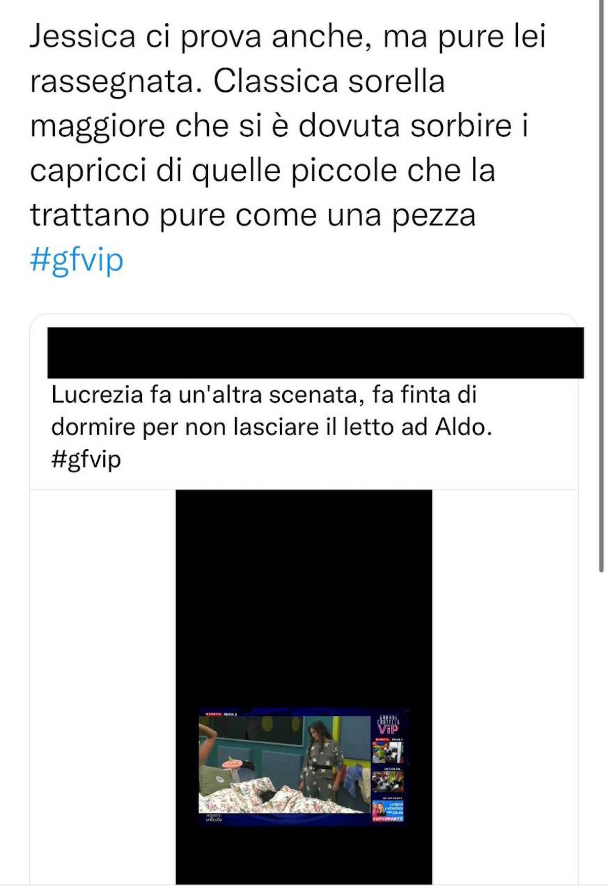 lulù selassié manuel bortuzzo notte gf vip 6