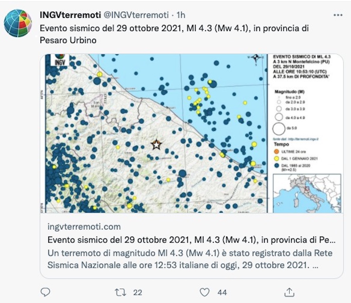 terremoto pesaro urbino marche