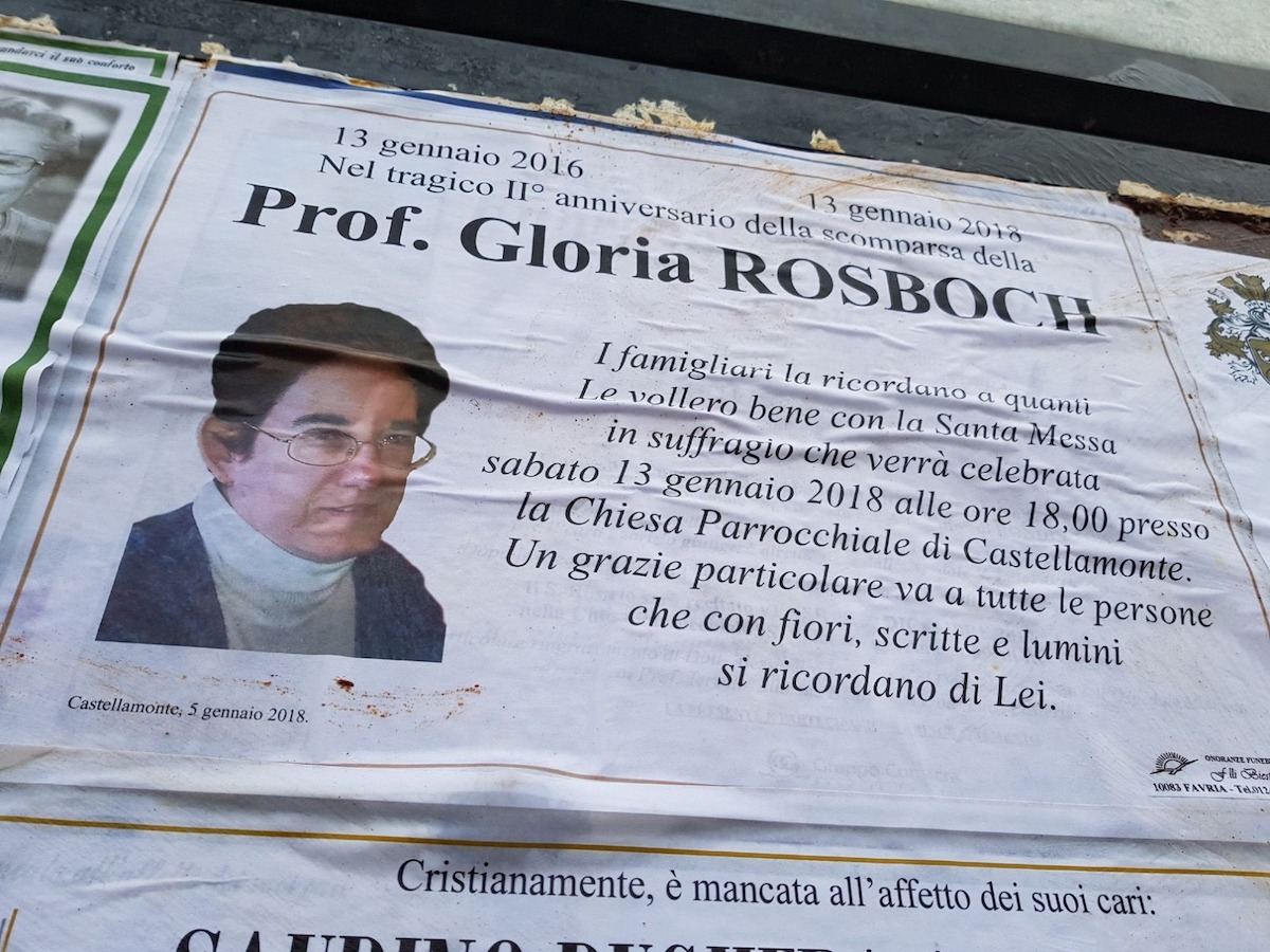 Gloria Rosboch morto padre ettore