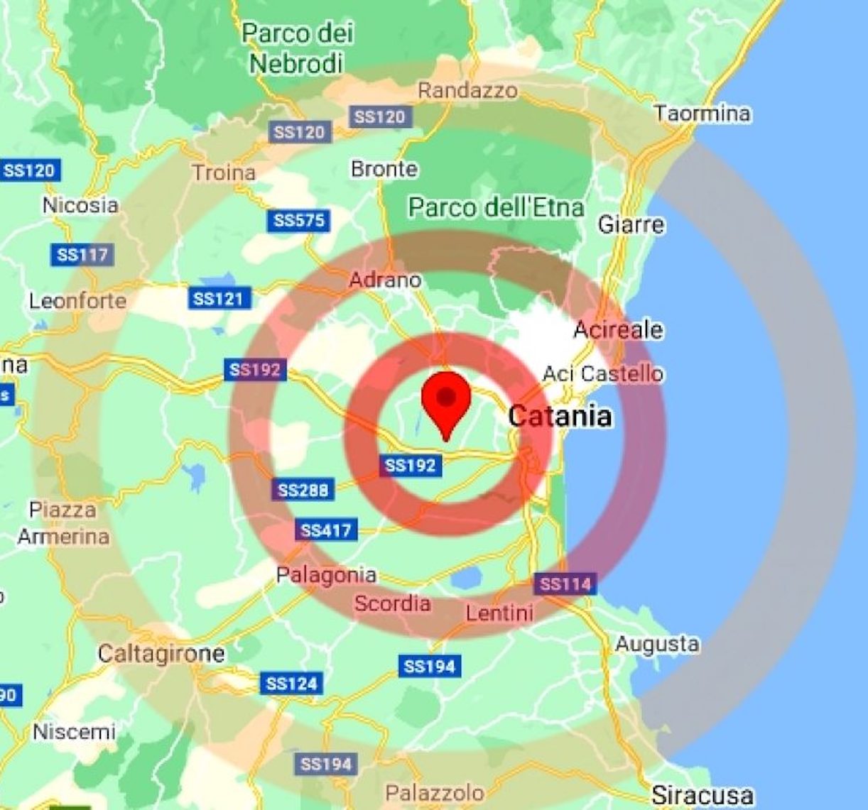 Catania scossa terremoto 4.3 richter