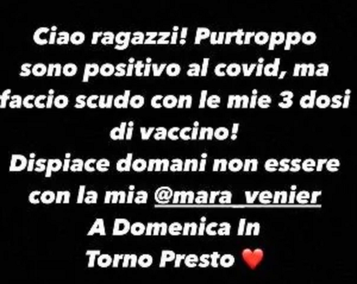 Pierpaolo Pretelli positivo Covid annuncio