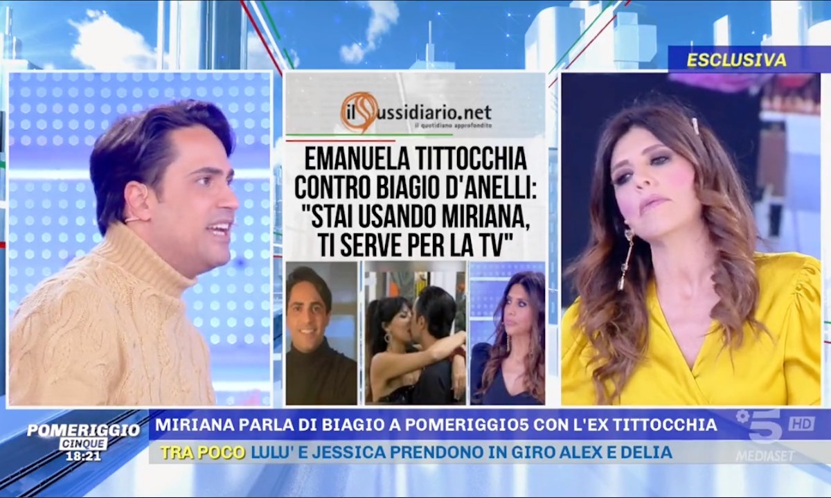 Miriana Trevisan Emanuela Tittocchia contro Biagio D'Anelli