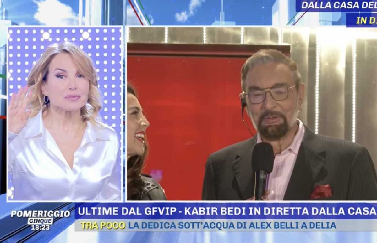 Barbara D'Urso diretta tv Kabir Bedi problema collegamento