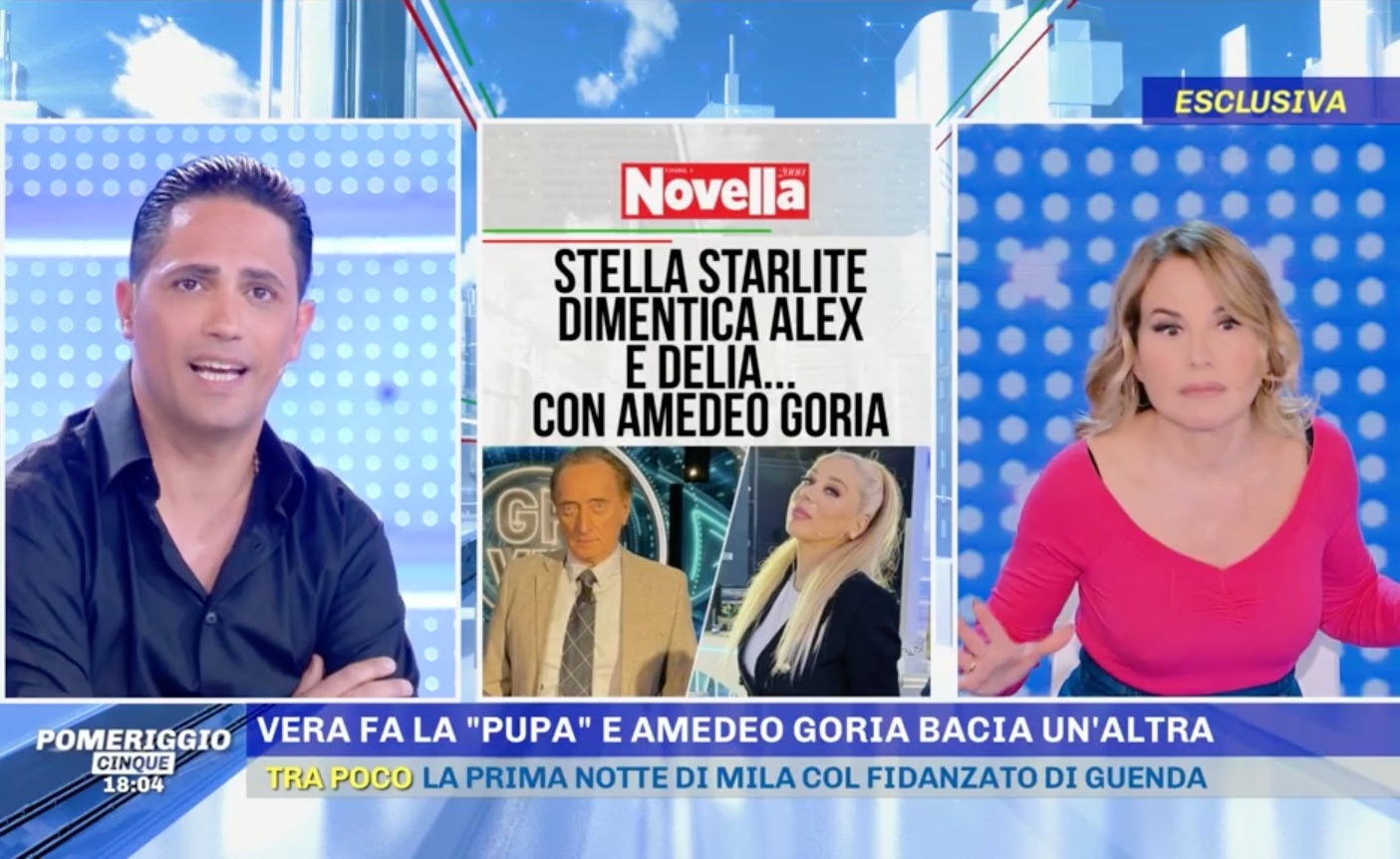 Amedeo Goria scoop Biagio D'Anelli Stella hotel bacio