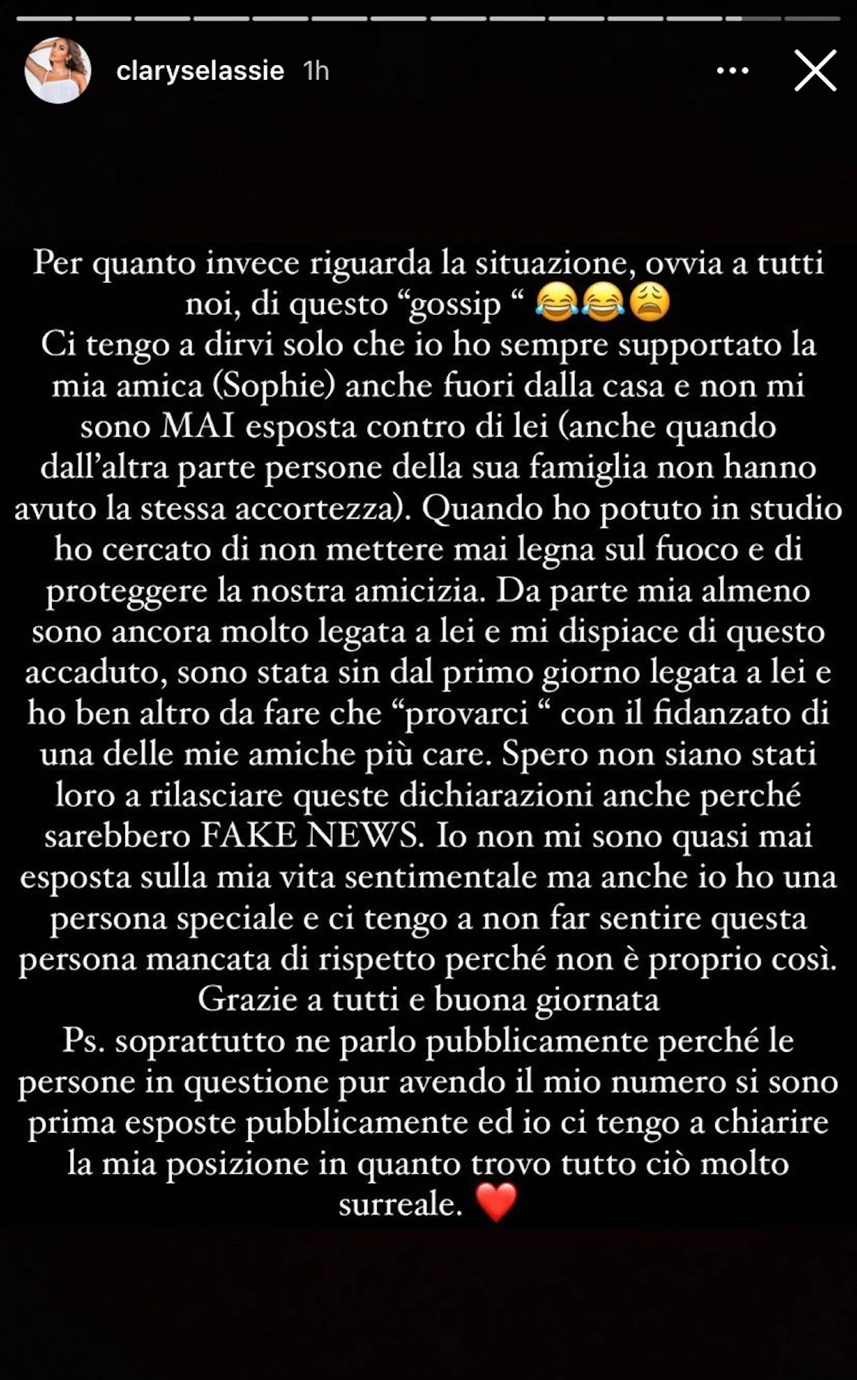 clarissa selassié alessandro basciano camerini gf vip 6 verità