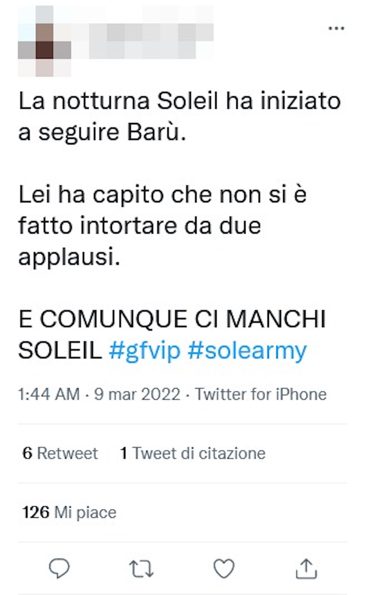 soleil sorge dopo gf vip social barù