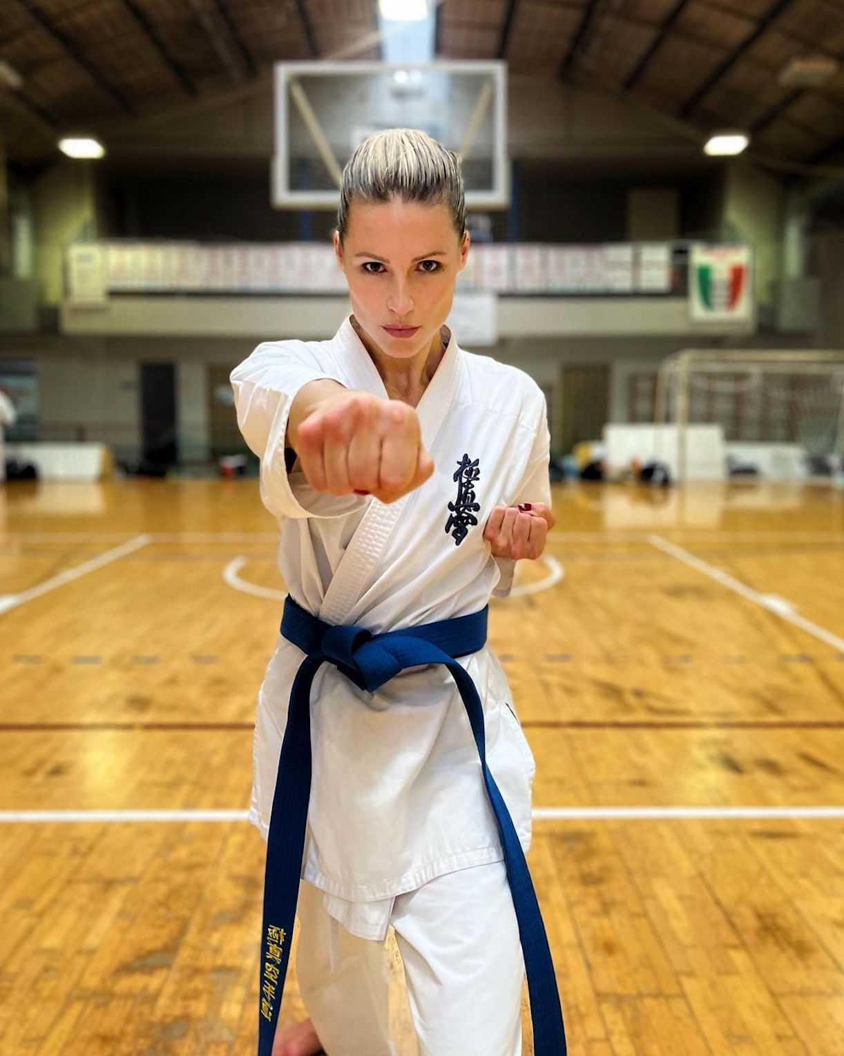 Michelle Hunziker ed Eros Ramazzotti karate
