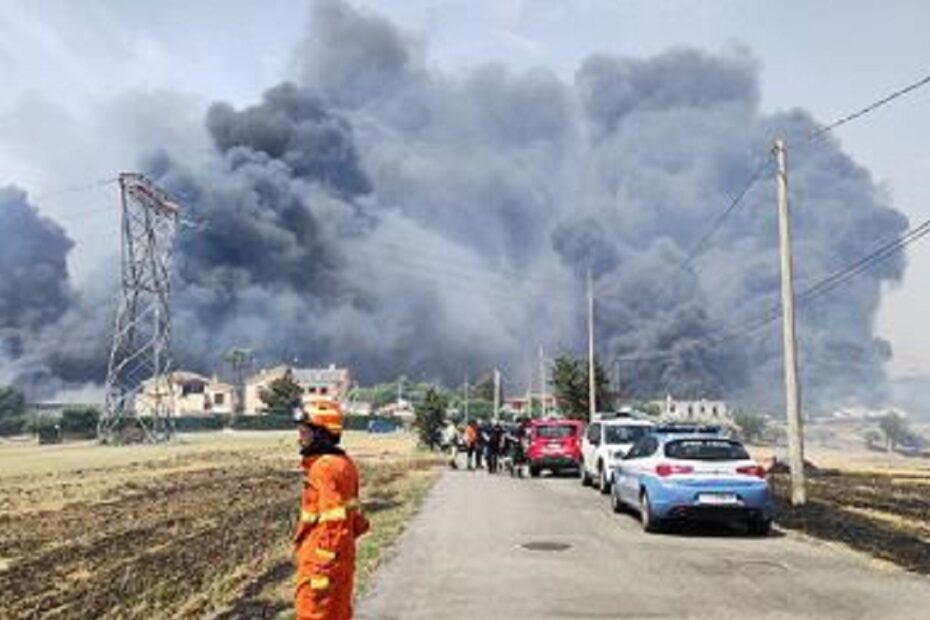 Incendio Roma Aurelia