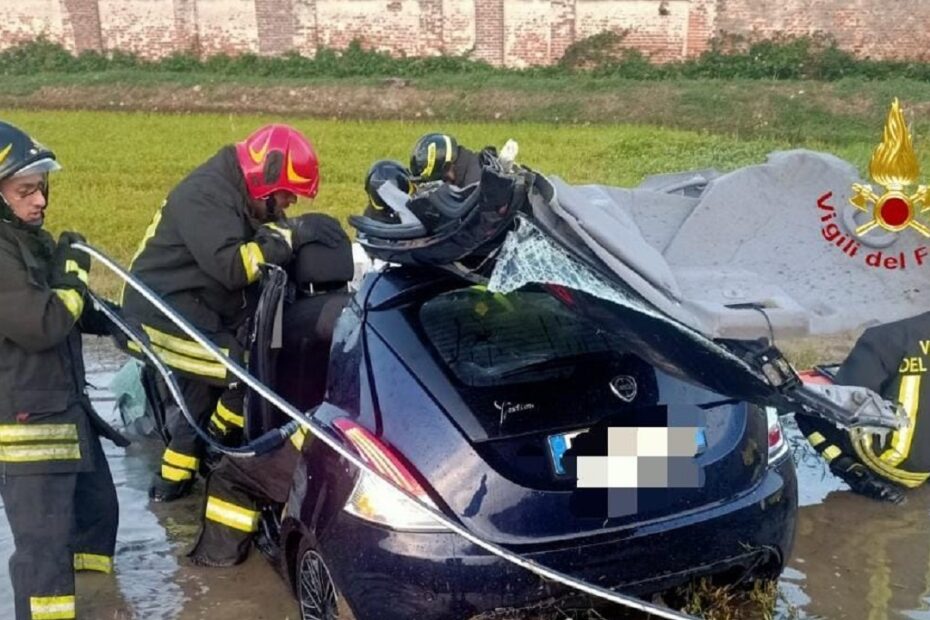 Incidente stradale nel Vercellese