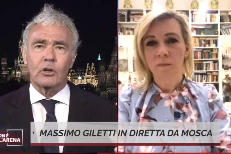Massimo Giletti in diretta da Mosca