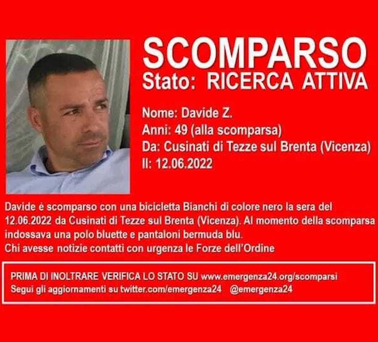 trovato morto Davide Zanotto