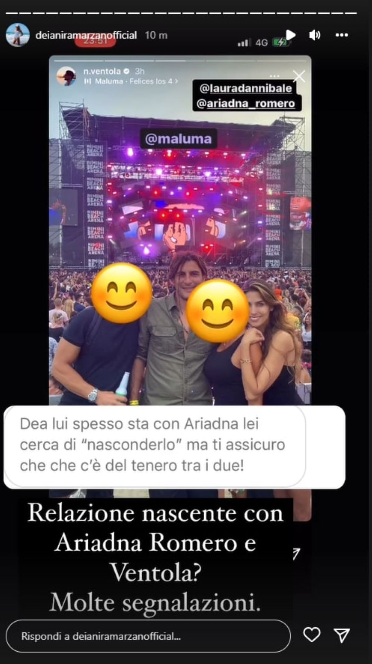 ariadna romero presunto flirt nicola ventola