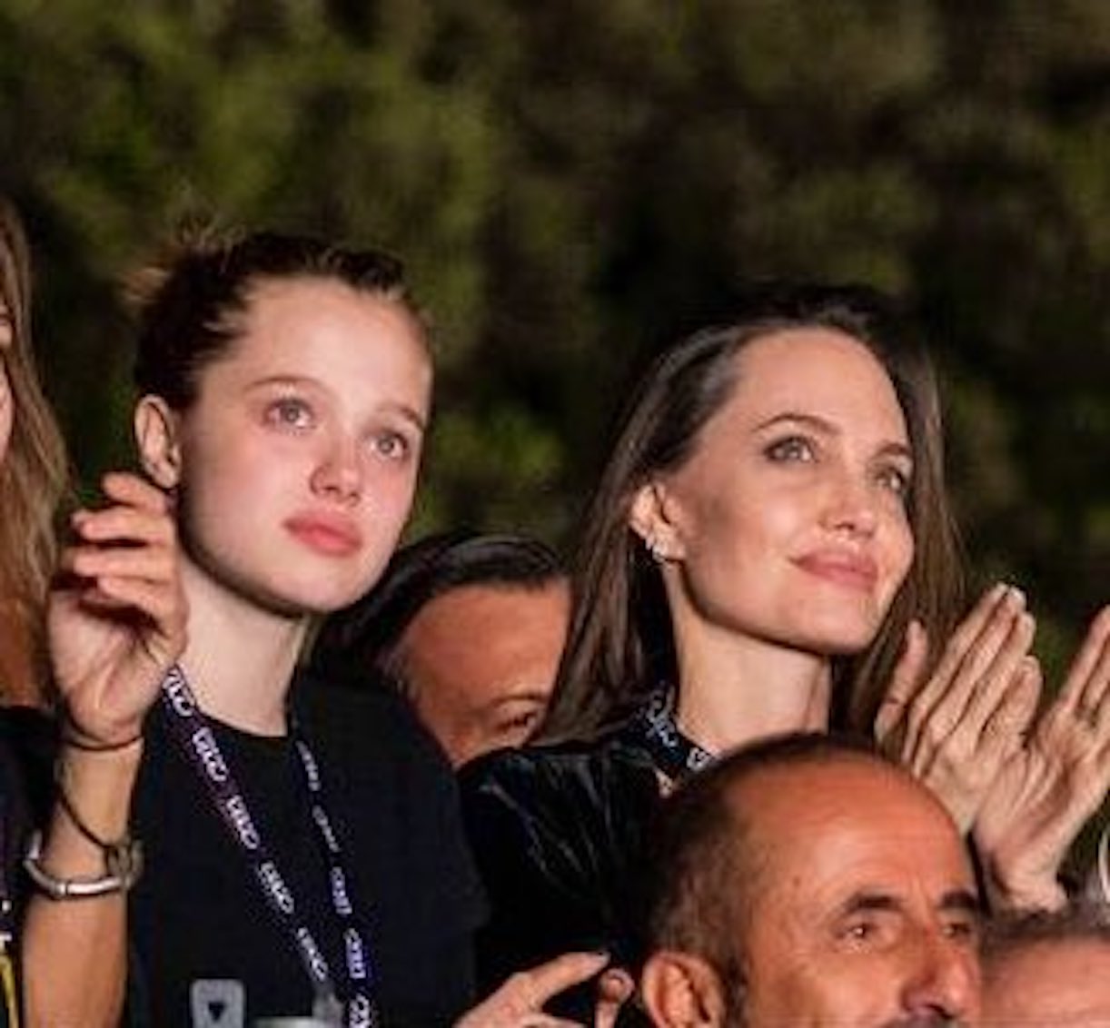 Angelina Jolie al concerto dei Maneskin