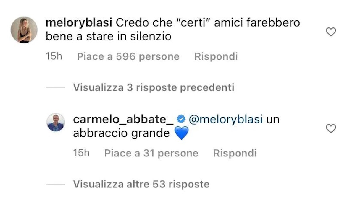 ilary blasi separata sorella melory blasi