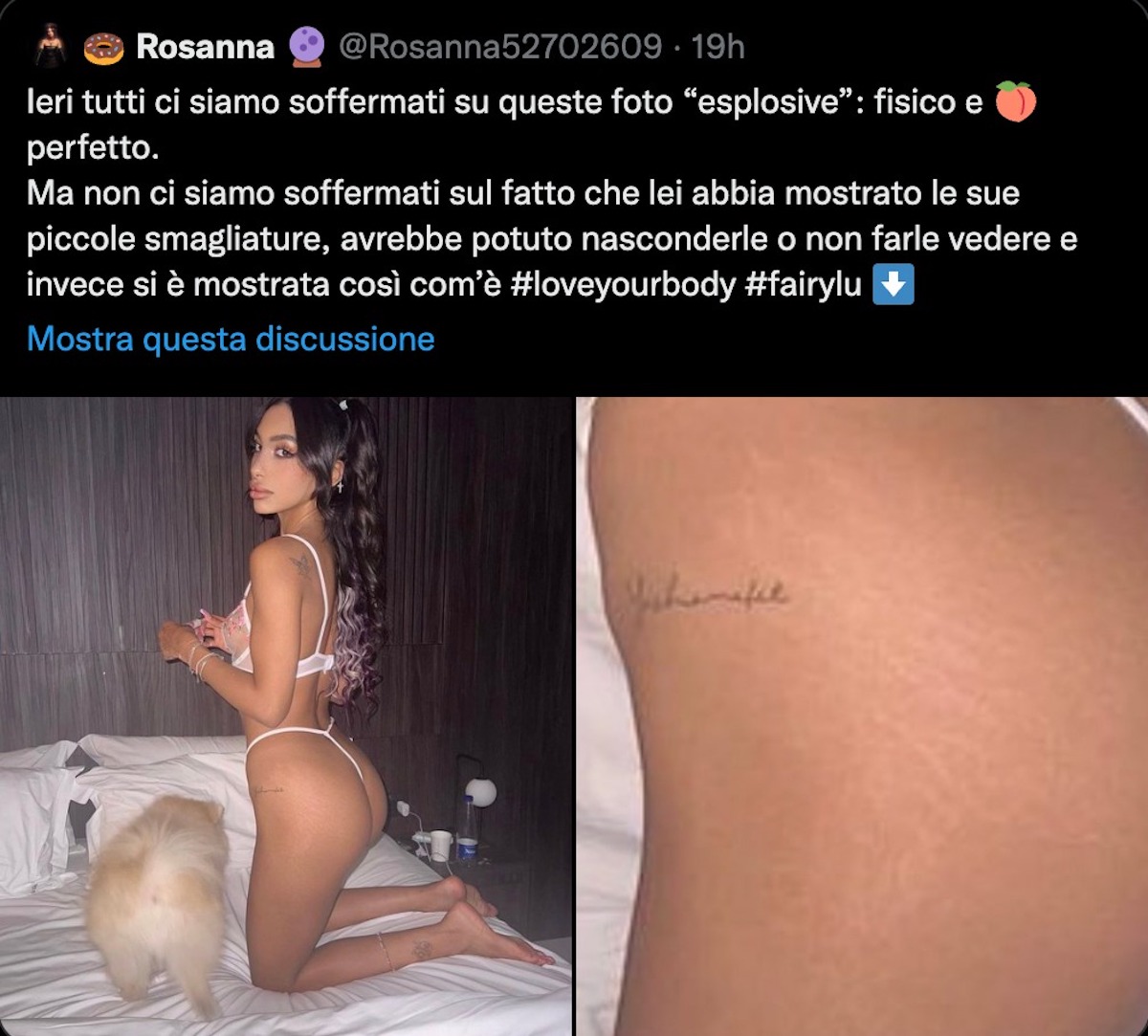 Lulù Selassié smagliature: "Non le nasconde, si mostra così com'è"