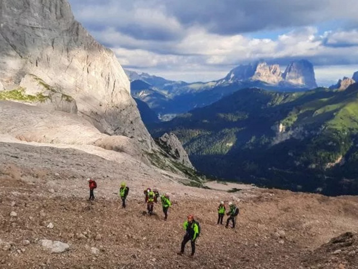 Marmolada resti umani ritrovati dai soccorritori