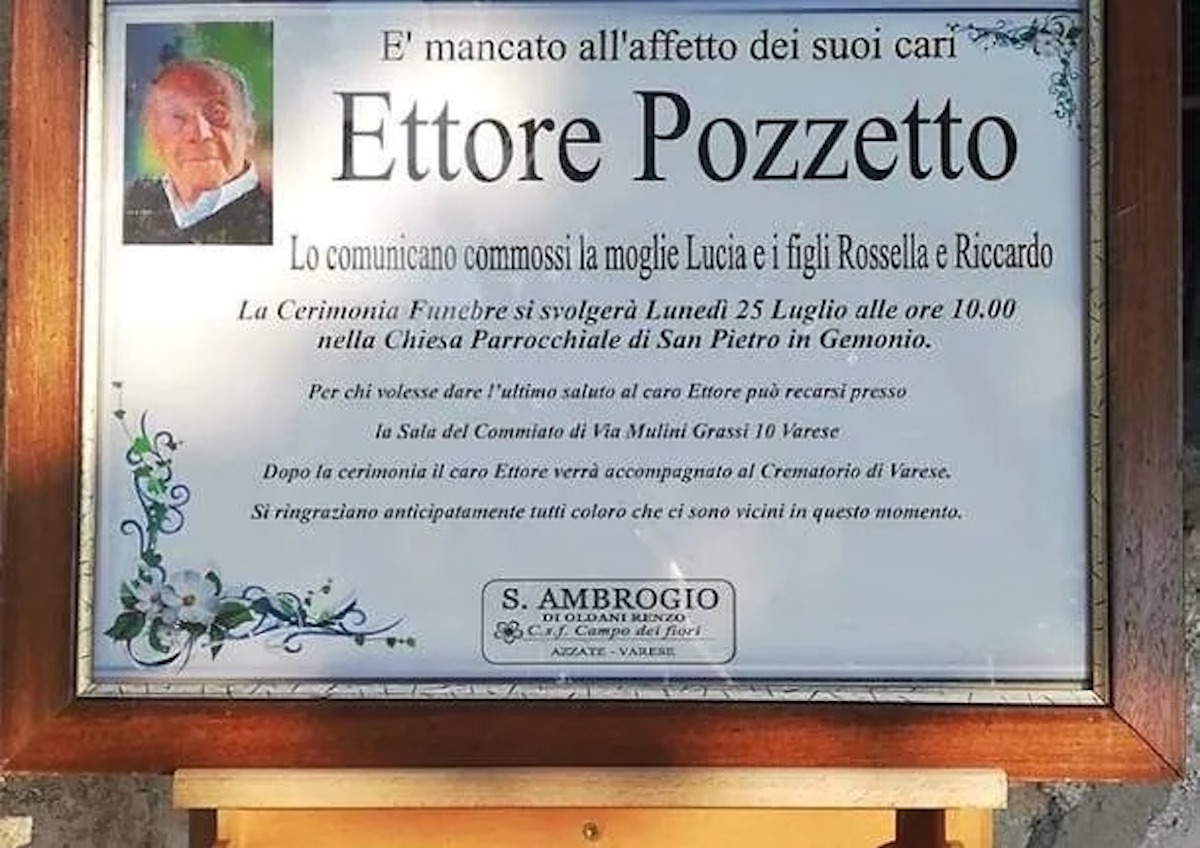 renato pozzetto lutto fratello morto funerali