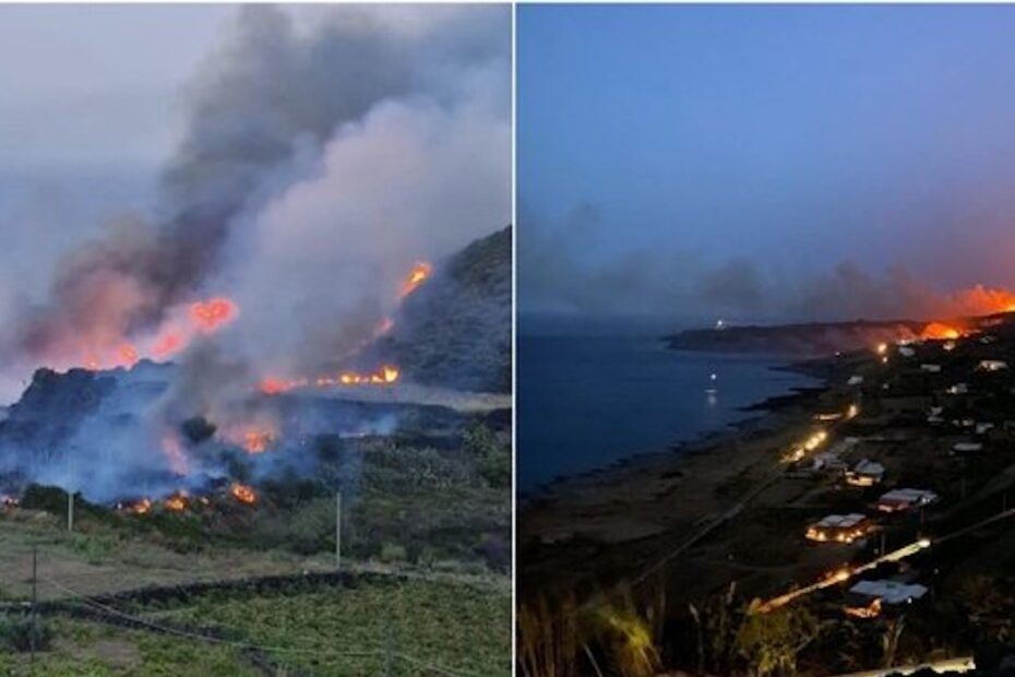 Incendio a Pantelleria
