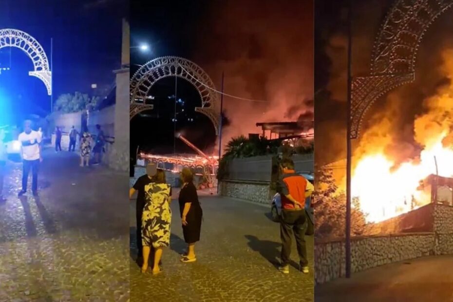 Incendio al ristorante