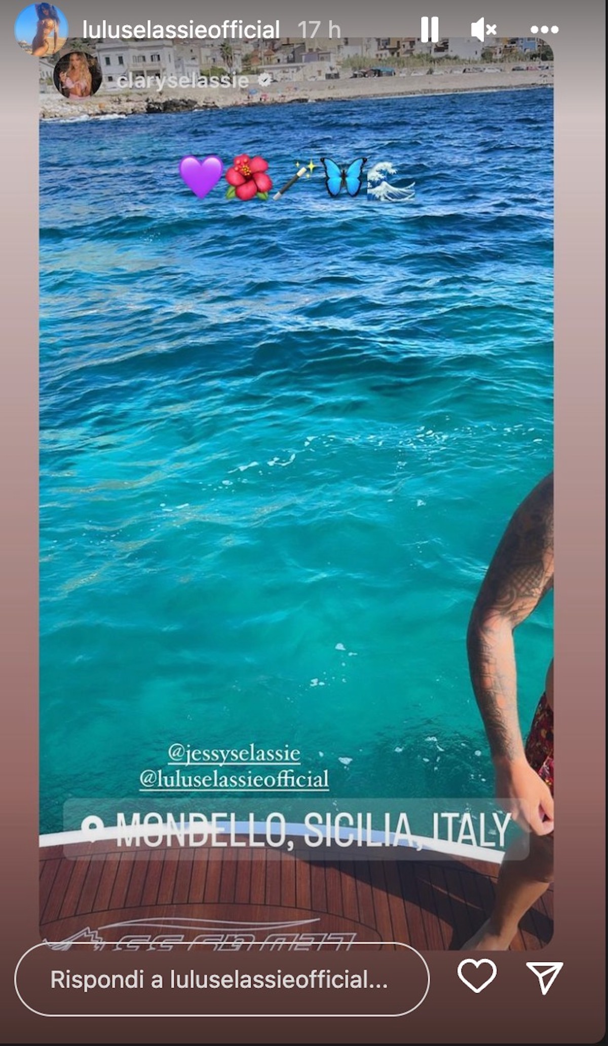 lulù selassié fidanzata manuel bortuzzo reazione