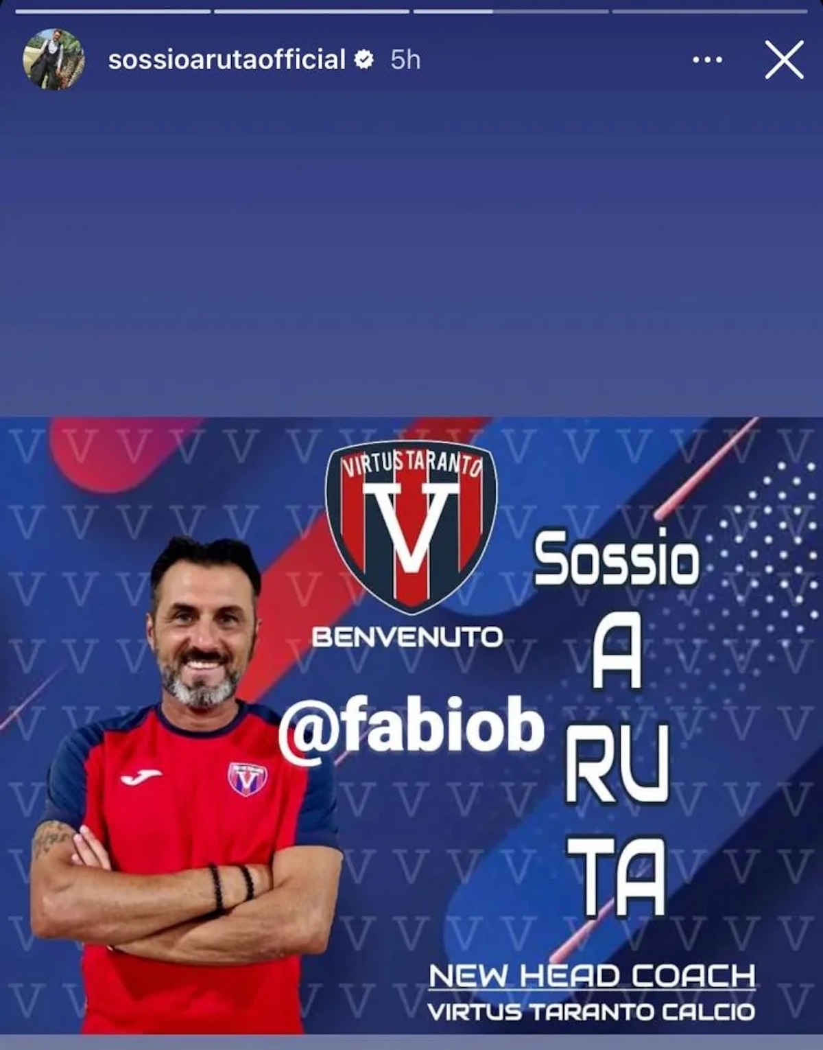 sossio aruta lavoro sogno virtus taranto calcio