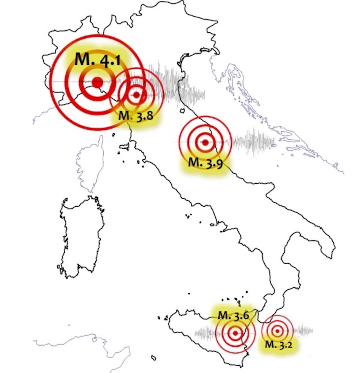 Registrati 4 fenomeni sismici in meno di 24 ore