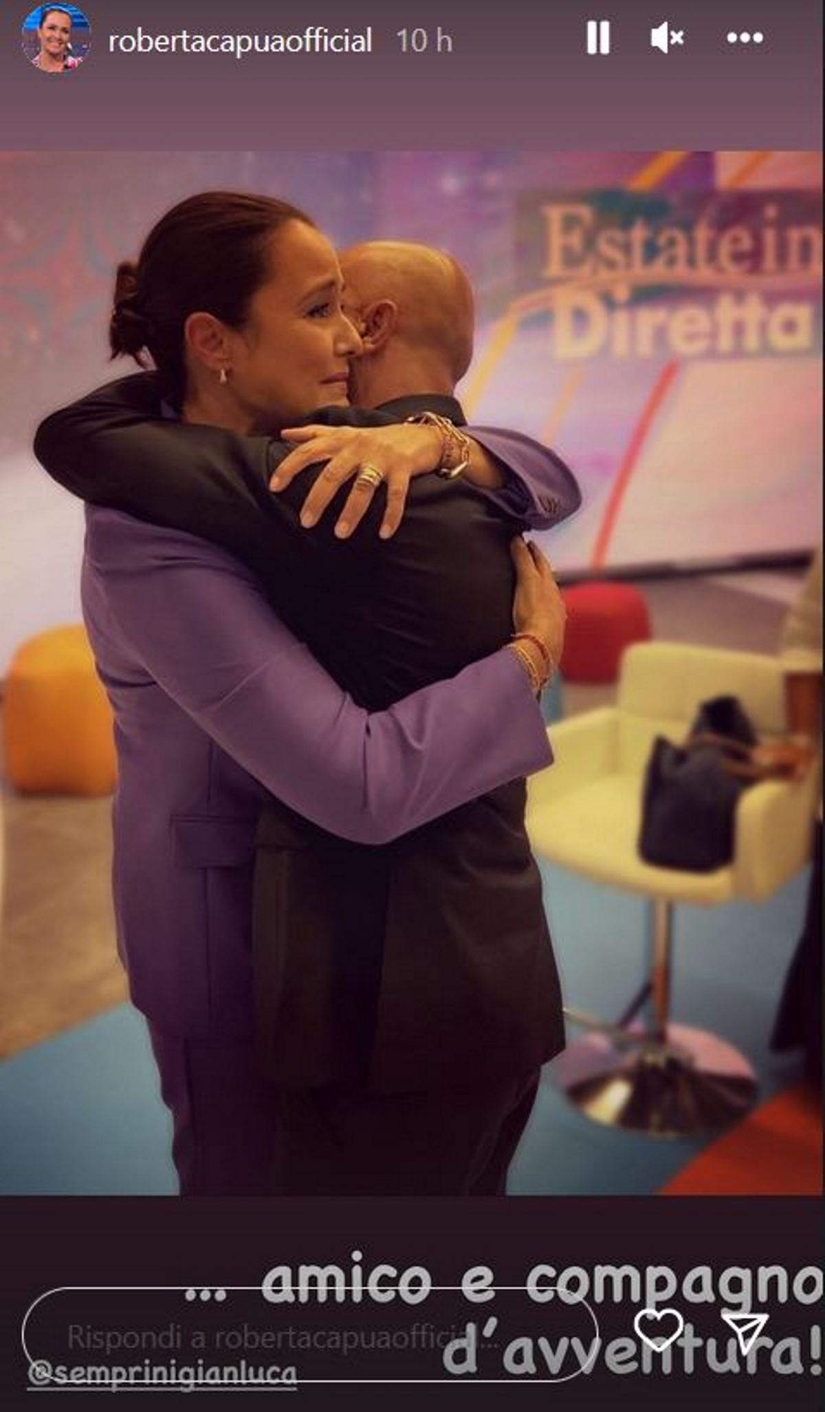 estate in diretta roberta capua emozionata gianluca semprini
