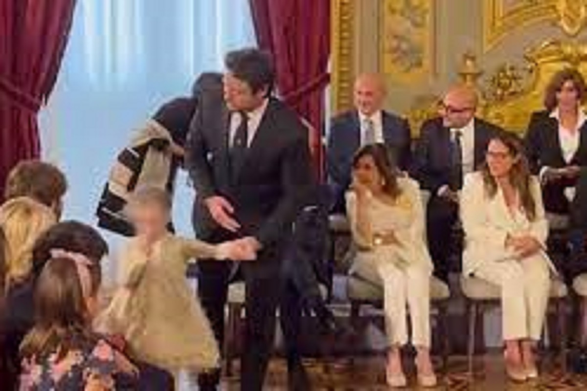 Giorgia Meloni insieme alla figlia al Quirinale