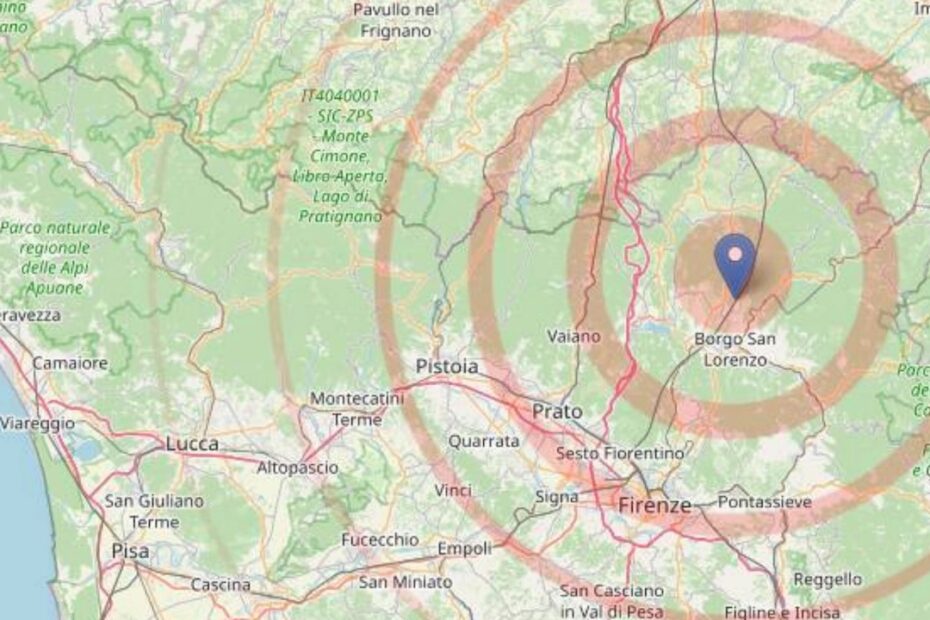 Terremoto a Firenze del 21 ottobre 2022