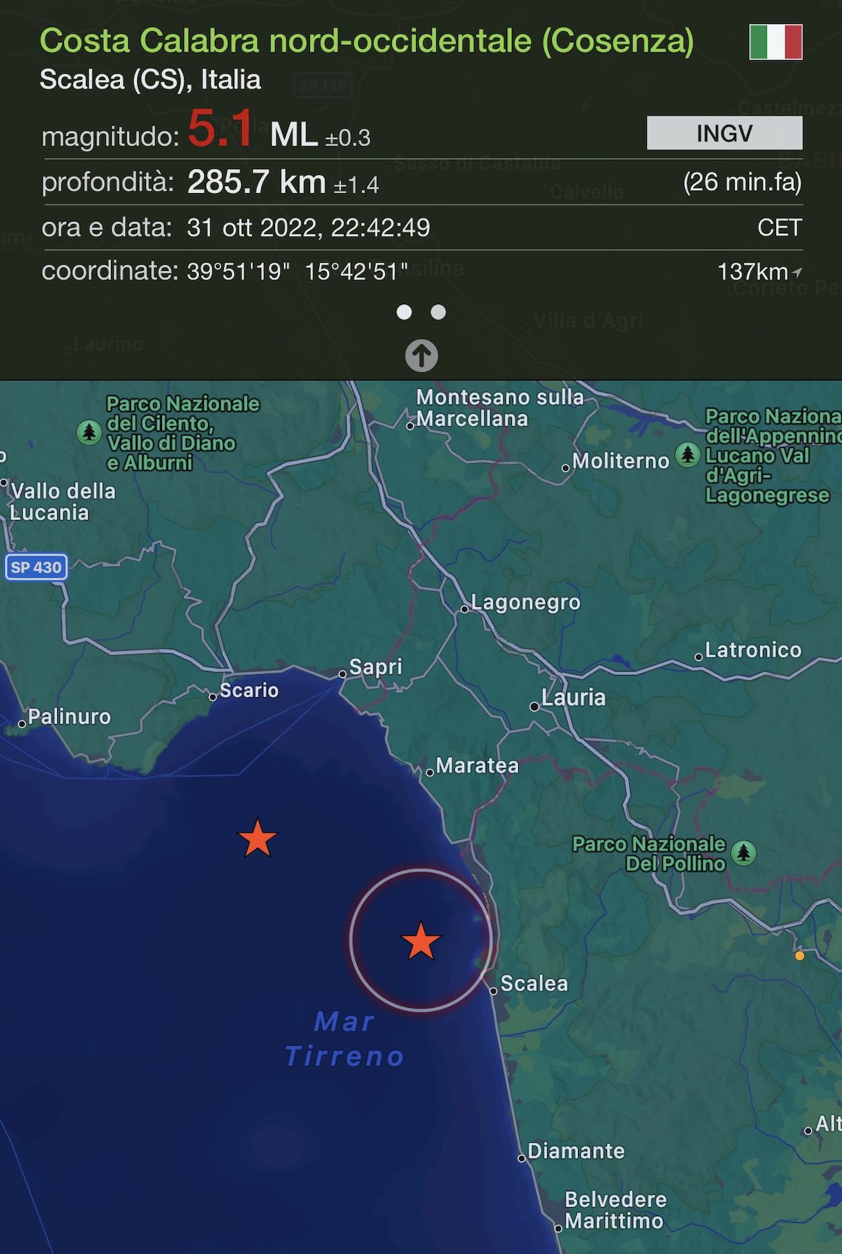 Terremoto in Calabria