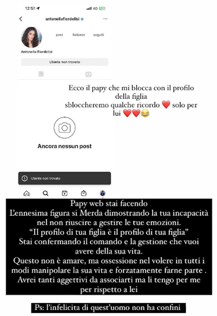 Il padre di Antonella Fiordelisi: il gesto contro l’ex della figlia