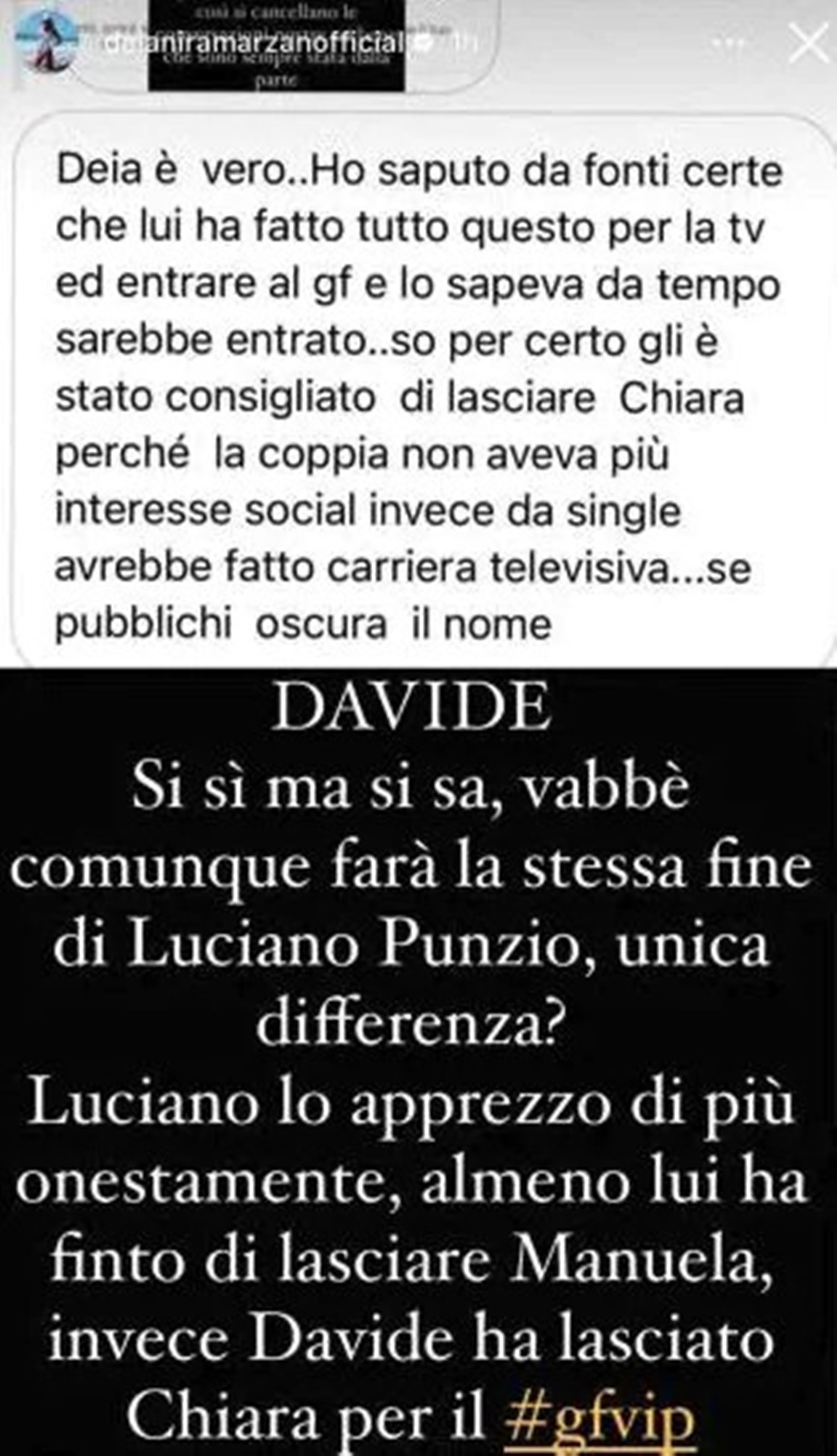 gf vip 7 segnalazione davide donadei