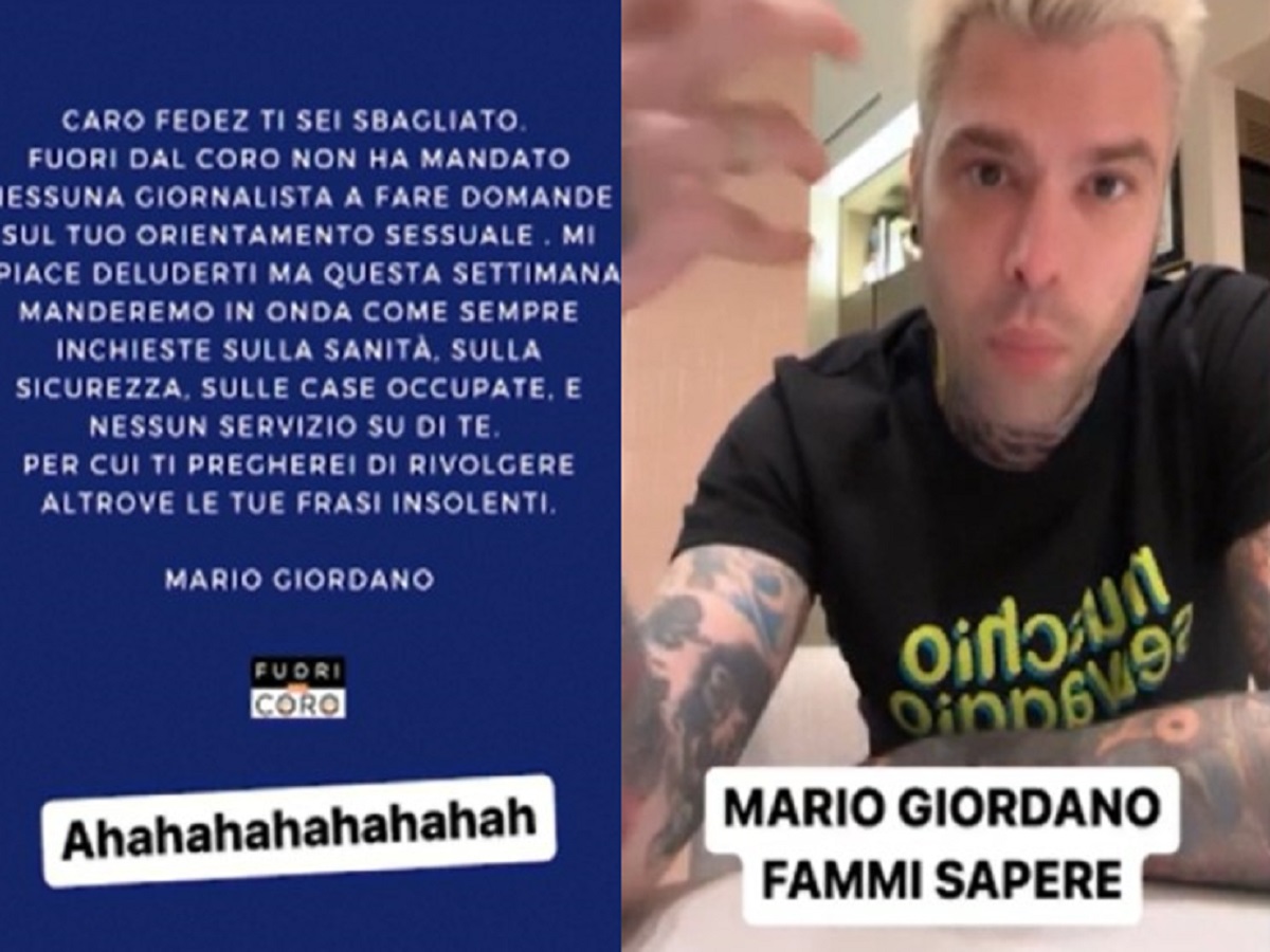 Fedez torna sui social: il duro attacco a Mario Giordano 