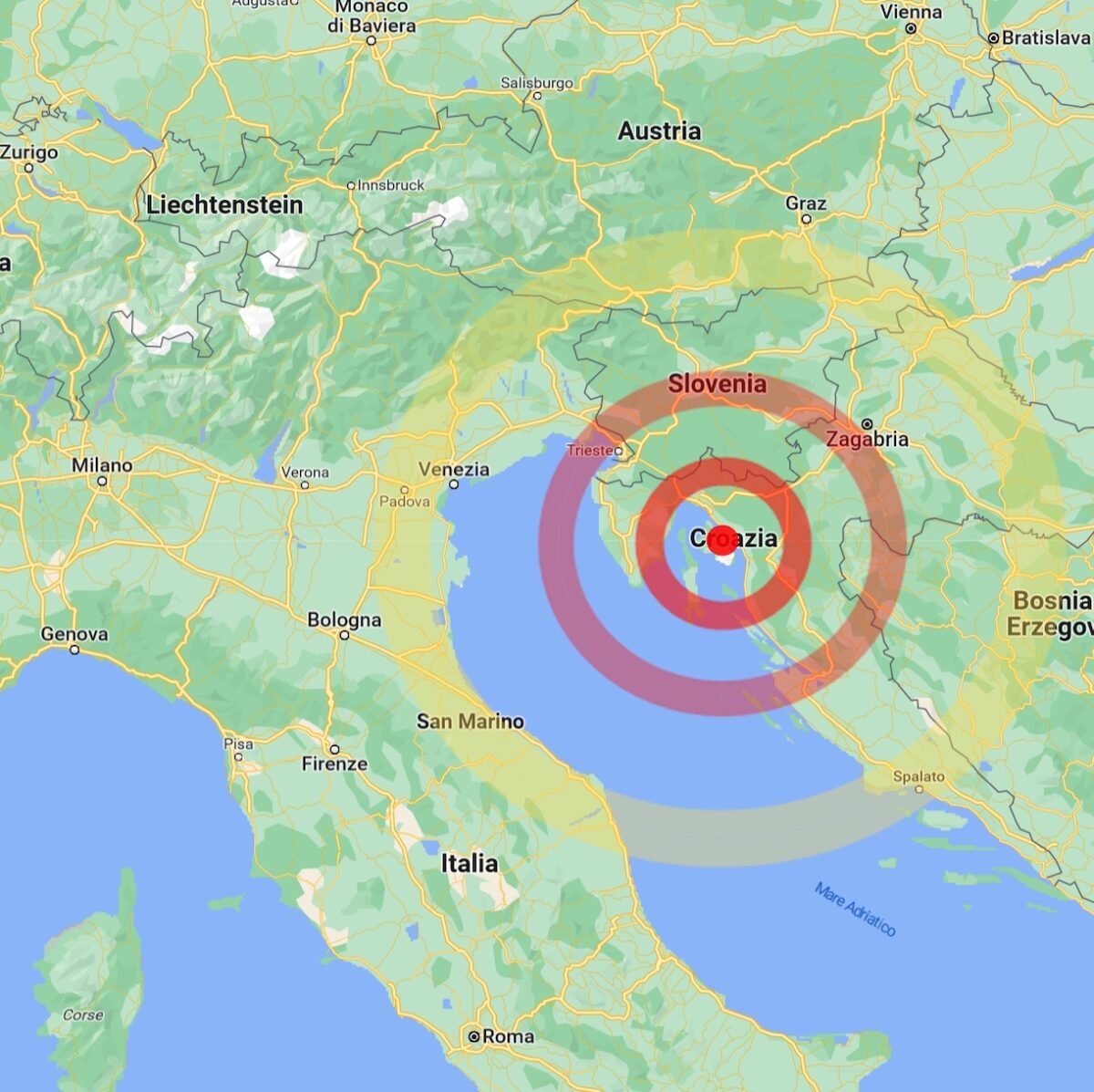 Forte scossa di terremoto nel nordest: paura tra la popolazione