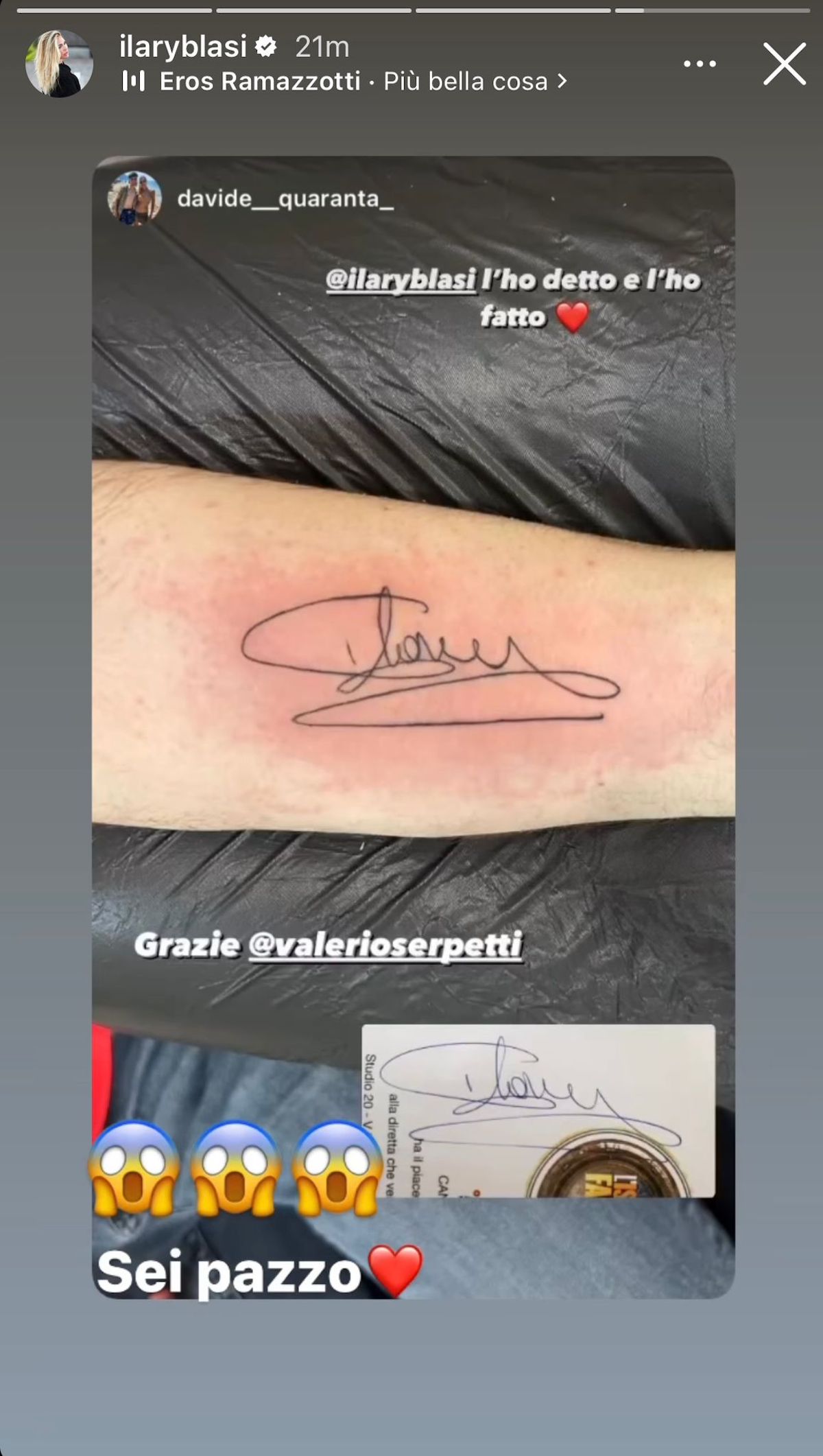 ilary blasi tatuaggio fan