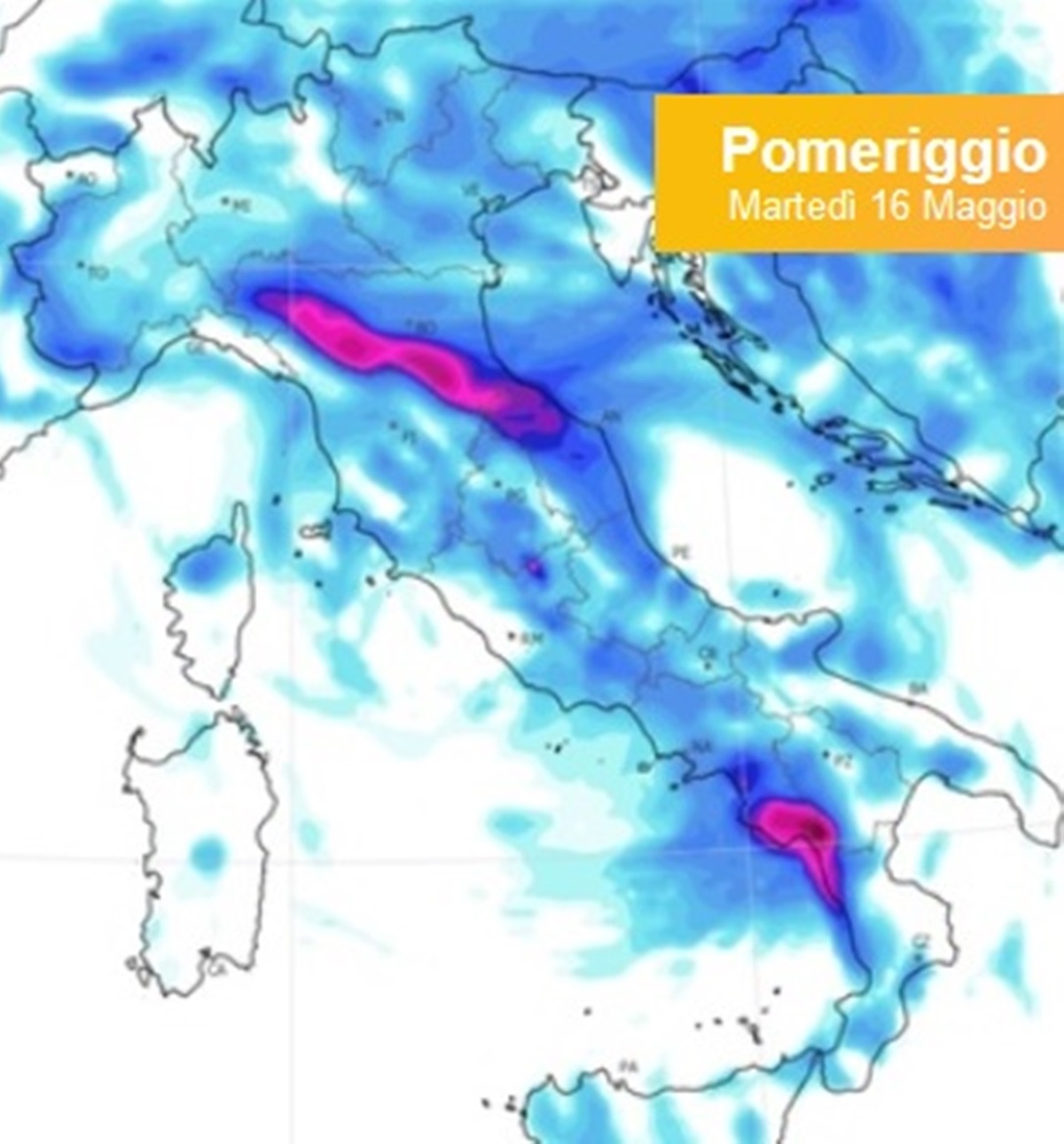 meteo previsioni italia pioggia