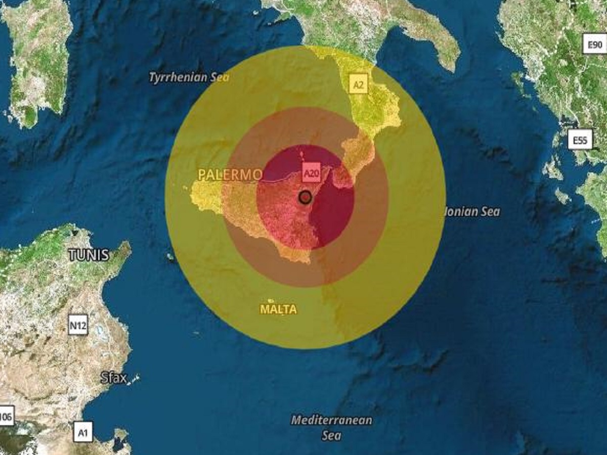 Terremoto a Catania di magnitudo 4.0
