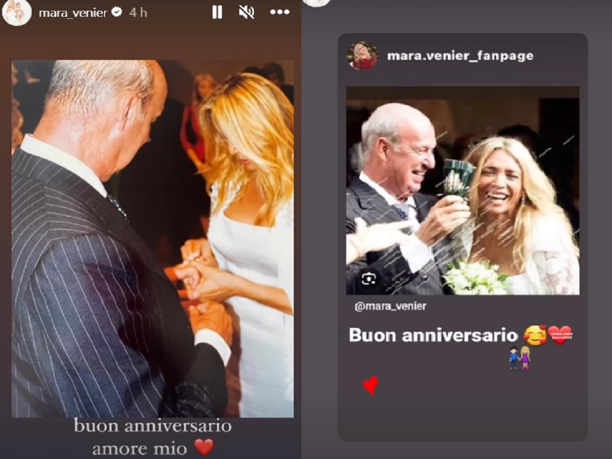 Anniversario di nozze di Mara Venier e Nicola Carraro