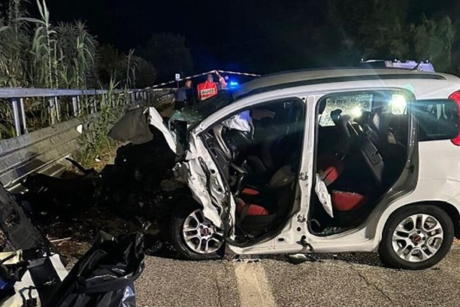 Chieti terribile incidente stradale morta una donna e quattro feriti
